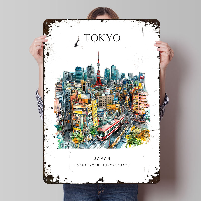 Retro Gaming Japan - Affiche imprimée de voyage du Tokyo