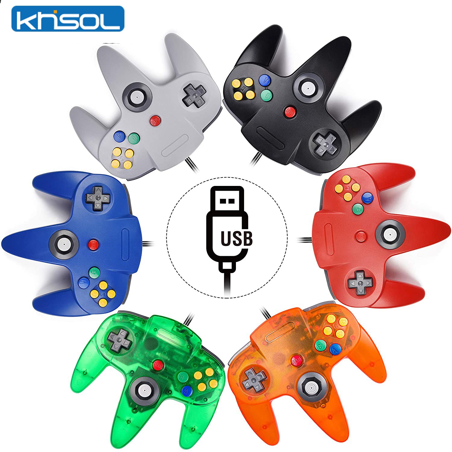 Retro Gaming Com - N64 contrôleur classique USB filaire télécommande