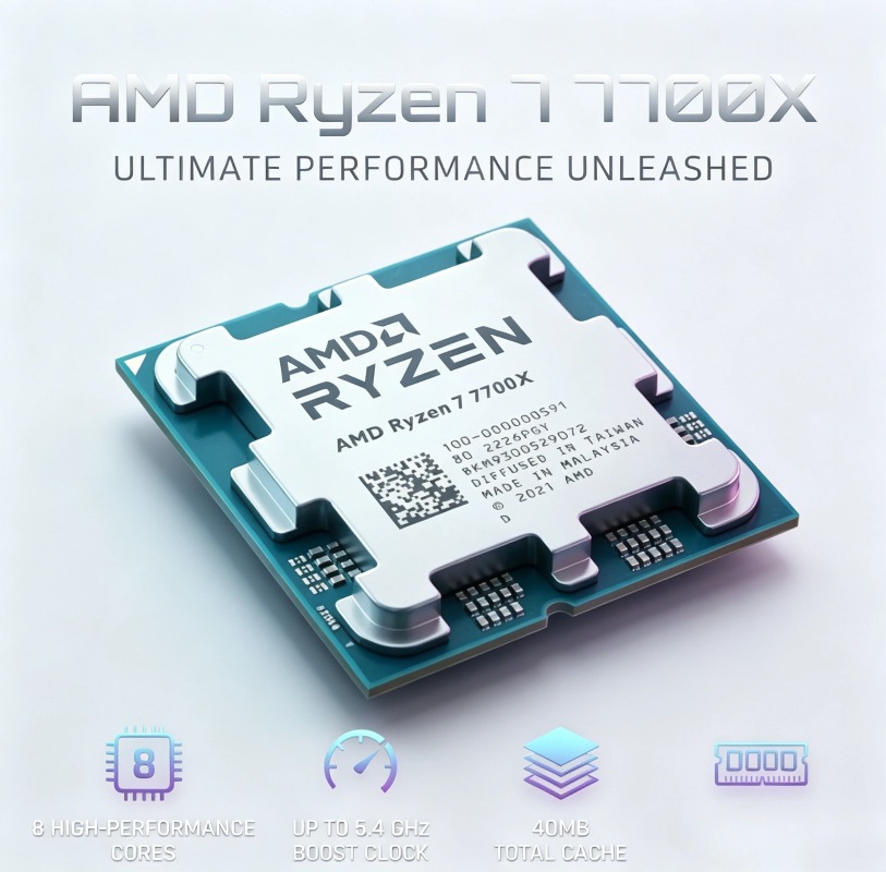 Processeur AMD Ryzen 7 7700X,  - Amd Cpu Ryzen 7 avis et prix