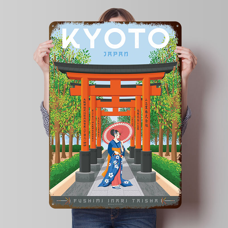Affiche de voyage Kyoto Japon, - Retro Gaming Japan avis et prix