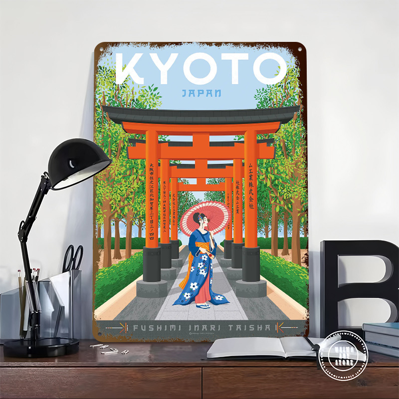 Affiche de voyage Kyoto Japon, - Retro Gaming Japan avis et prix