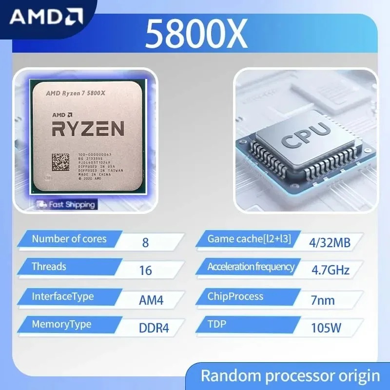 Processeur AMD Ryzen 7 5800X G - Amd Cpu Ryzen 7 avis et prix