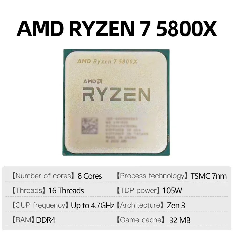 Processeur AMD Ryzen 7 5800X G - Amd Cpu Ryzen 7 avis et prix