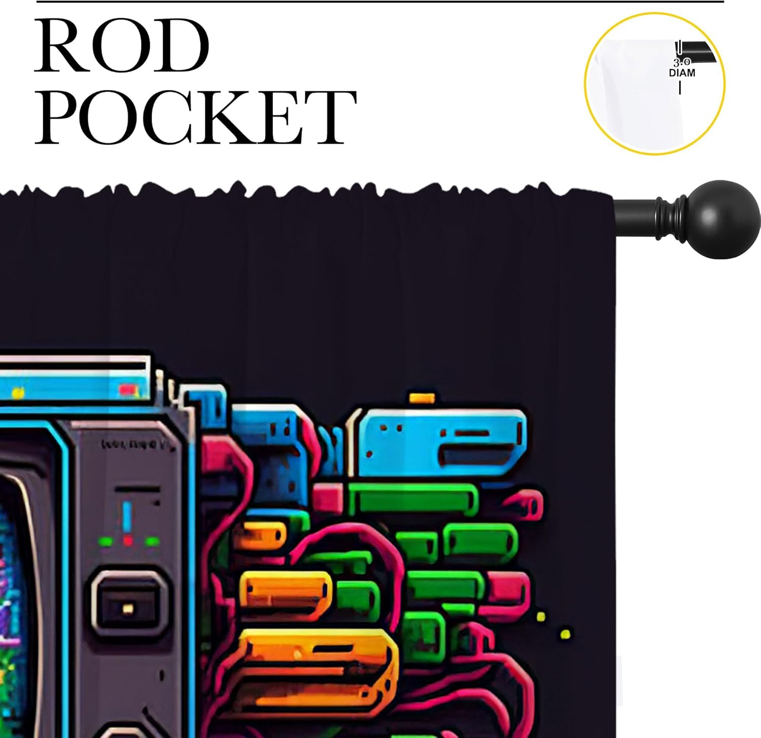 Rideaux occultants à motif de  - Retro Gaming Japan avis et prix