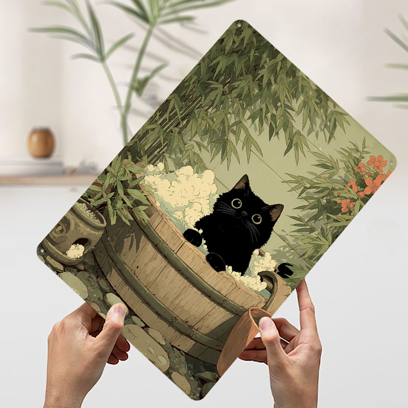 Affiche imprimée chat noir jap - Retro Gaming Japan avis et prix