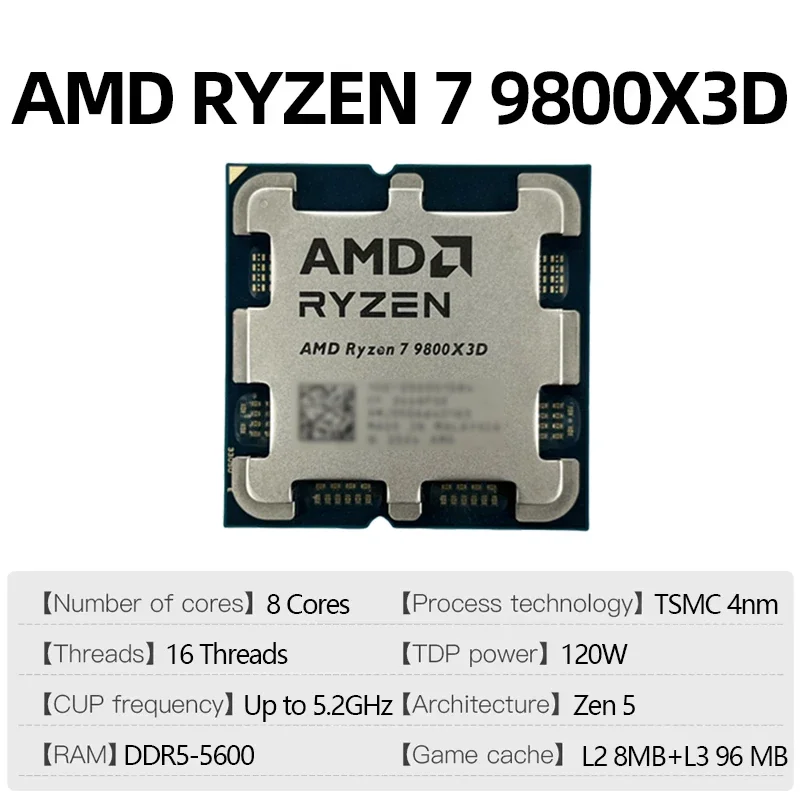 AMD Ryzen 7 9800X3D R7 9800X3D - Amd Cpu Ryzen 7 avis et prix